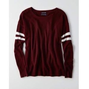 ae varsity striped sweater